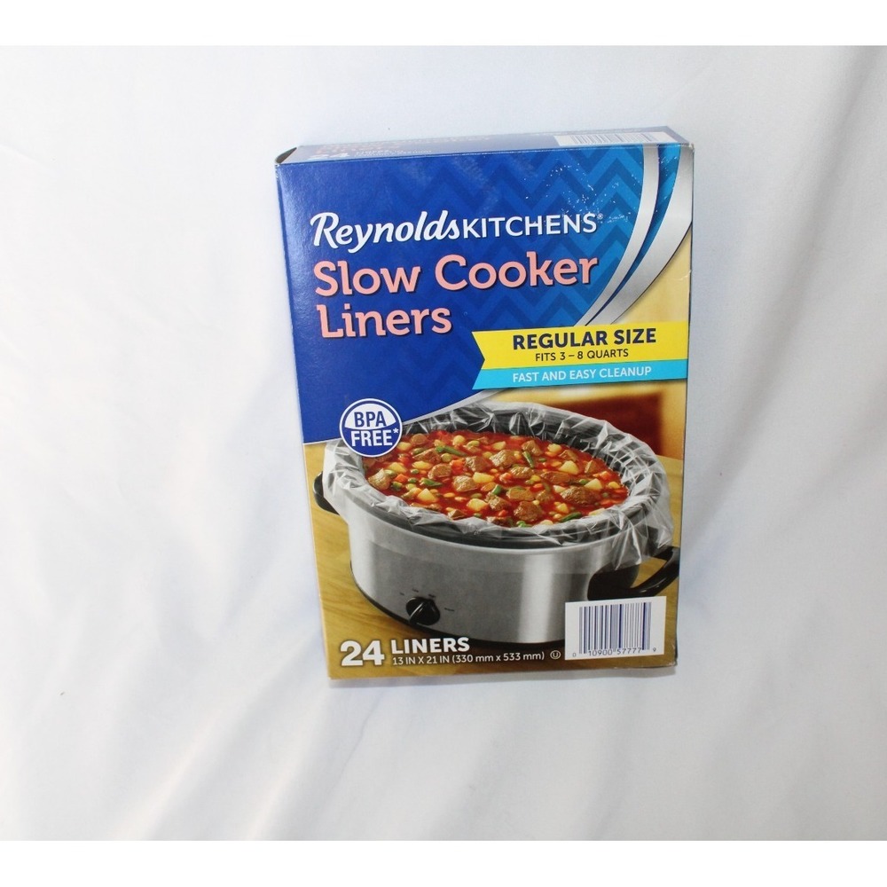 24 ct. Reynolds Kitchens Slow Cooker Liners Bags Regular Size 3-8 Quart BPA Free